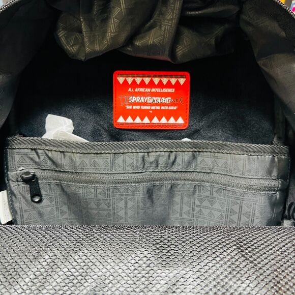 SPRAYGROUND AFRICAN INTELLIGENCE HIGHER REALM BACKPACK / BOOK BAG SANDFLOWER - Picture 6 of 10